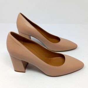 Aquatalia Nude Blocked Heels Pumps Sz 8
